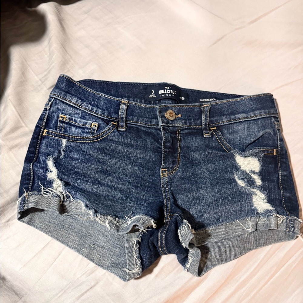 Hollister Women's Distressed Blue Jean Shorts